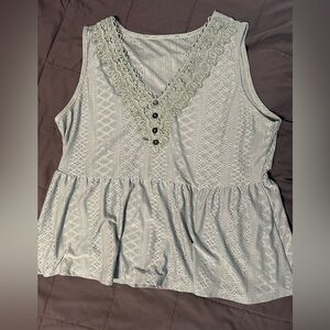 SHEIN eyelet tank top